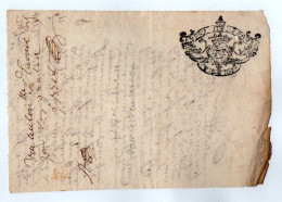 VP22.956 - Cachet De Généralité De ? - Acte De 1712 -  ? - Seals Of Generality