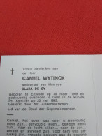 Doodsprentje Camiel Wytinck / Ertvelde 30/3/1909 Gent 20/5/1992 ( Clara De Sy ) - Religion & Esotérisme