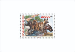 GUINEA 2023 SHEET 1V - FROGS FROG BAOBAB HIPPOPOTAMUS TURTLES TURTLE MUSHROOMS MONKEYS SHELLS OWLS OWL HYENA - LUXE MNH - Frösche