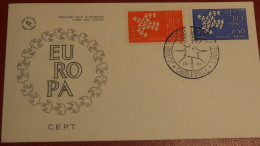 EUROPA-CEPT 1961 FRANCE FDC ( YVERT N° 1310/1311 ) - 1961