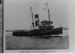 HOÉDIC, Remorqueur De La Cie. Nazairienne De Remorquage Et De Sauvetage,  ---repro---- - Tugboats