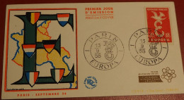 EUROPA CEPT FRANCE-1958 PREMIER JOUR FDC - 1958