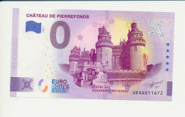 Billet Touristique  0 Euro  - CHÂTEAU DE PIERREFONDS - UEGD - 2022-1 -  N° 11672 - Andere & Zonder Classificatie