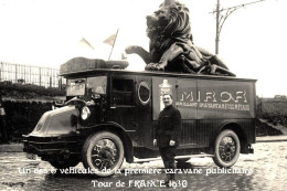 Renault Camion - Publicité Miror Polish Pour Le Tour De France 1930  -  15x10cms  PHOTO - Trucks, Vans &  Lorries