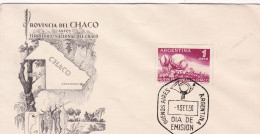 Argentina - 1956 - FDC - Chaco - New Province - Caja 30 - FDC