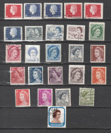 Lot De 25 Reine Elisabeth II Oblitérés Différents Toutes époques Divers Pays (13Canada 11 Australie 1 Newz Zélande) - Collections