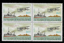 ST. TOME AND PRINCE STAMP - 1972 The 50th Anniversary Of 1st Flight, Lisbon-Rio De Janeiro BLOCK OF 4 MNH (NP#67-P40) - St. Thomas & Prince