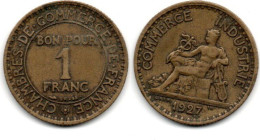 MA 30542  / France - Frankreich 1 Franc 1927 TTB - 1 Franc