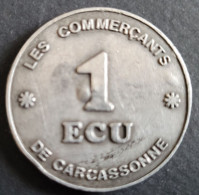 Monnaie - 1 Ecu – Les Commercants De Carcassonne – Du 15 Au 27 Juin 1992 - Otros & Sin Clasificación