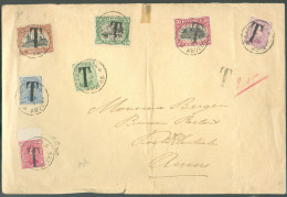 Lettre D'ANVERS (obl. Sc ANTWERPEN 6 12-IV-19) Taxée à 1Fr.85 Au Moyen Des Timbres-taxes De L'Emission 1915 Surchargés ‘ - Briefe U. Dokumente