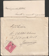 Cover + Letter - Lisboa To Guimarães -|- Postmark - Lisboa Central - 1905 - Storia Postale