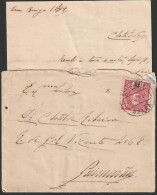 Cover + Letter - Braga To Guimarães -|- Postmark - Braga. 1904 - Covers & Documents