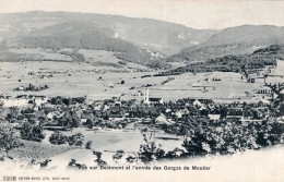 VUE SUR DELÉMONT ET L'ENTRÉE DES GORGES DE MOUTIER - CARTOLINA FP NON SPEDITA DEL PRIMO 900 - Delémont