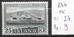 ISLANDE 277 ** Côte 27 € - Nuevos