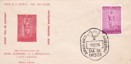 Argentina - 1956 - FDC - 1st Aniversary Of Liberty Revolution  -  Caja 30 - FDC