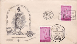 Argentina - 1956 - FDC - 1st Aniversary Of Liberty Revolution  -  Caja 30 - FDC