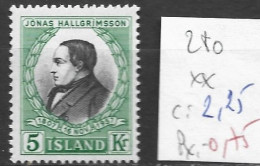 ISLANDE 280 ** Côte 2.25 € - Unused Stamps
