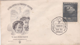 Argentina - 1956 - FDC - Fight Against Infants Polio -  Caja 30 - FDC