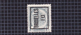 Rijkswapen 1c:nr 53(*) Zonder Gom, Voorafstempeling:Bruxelles 10. - Typos 1906-12 (Armoiries)