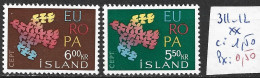 ISLANDE 311-12 ** Côte 1.50 € - Unused Stamps