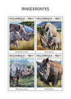 MOZAMBIQUE 2018 MNH  Rhinos  Michel Code: 9861-9864. Yvert&Tellier Code: 8142-8145 - Mozambique