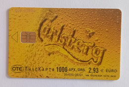 TELECARTE PHONECARD GRÈCE - OTE - CARLSBERG - 2,93 € - 2001 - EC - Grèce