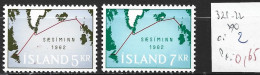 ISLANDE 321-22 ** Côte 2 € - Ongebruikt