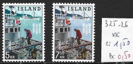 ISLANDE 325-26 ** Côte 1.50 € - Nuevos