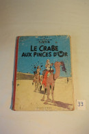C33 Bande Dessinée Tintin Le Crabe Aux Pinces D'or DR 4 ème Plat B11 1954 Casterman - Tintin