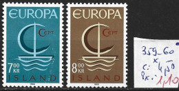 ISLANDE 359-60 * Côte 4.50 € - Unused Stamps