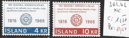 ISLANDE 361-62 ** Côte 1.50 € - Neufs