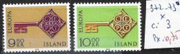 ISLANDE 372-73 * Côte 3 € - Unused Stamps
