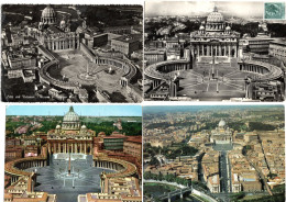 ROME - VATICAN  6 CPA  Basilique - Place St Pierre - Multi-vues, Vues Panoramiques