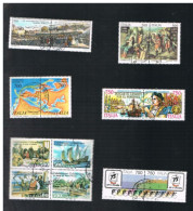 ITALIA REPUBBLICA  -    1989.1992 - LOT OF 6 COMPLET SET Of SE-TENANT STAMPS  (14 STAMPS)       -            USED - Colecciones