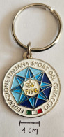 Federazione Italiana Sport Del Ghiaccio Italy Ice Sports Federation Ice Hockey Curling Speed ​  Pendant Keyring PRIV-2/7 - Wintersport