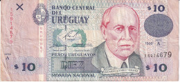 BILLETE DE URUGUAY DE 10 PESOS DEL AÑO 1998 (BANKNOTE) - Uruguay