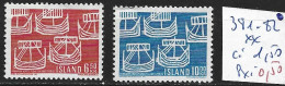 ISLANDE 381-82 ** Côte 1.50 € - Ongebruikt