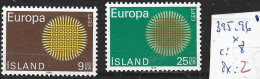 ISLANDE 395-96 * Côte 8 € - Ungebraucht