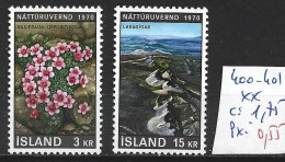 ISLANDE 400-401 ** Côte 1.75 € - Neufs