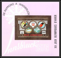 85721 BF N°28 B Innsbruck Bob 1976 Jeux Olympiques Olympic Games Comores Etat Comorien OR Gold ** MNH Non Dentelé Imperf - Invierno 1976: Innsbruck
