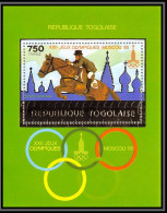 85754 N°156 A Jumping Cheval Horse Moscou 1980 Jeux Olympiques Olympic Games Togo Timbres OR Gold Stamps ** MNH - Jumping