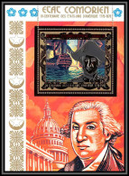 85784/ N°19 A John Paul Jones Bateau 1976 Bi-centennial USA Comores Comoros OR Gold Stamps ** MNH - Independecia USA