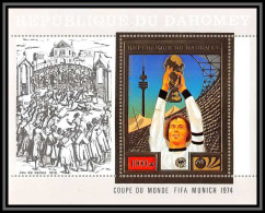 85803/ N°55 A Beckenbauer Football Soccer Munich 1974 Dahomey OR Gold Stamps ** MNH - 1974 – Alemania Occidental