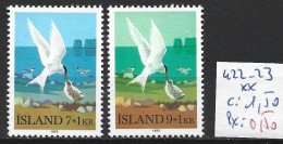 ISLANDE 422-23 ** Côte 1.50 € - Seagulls