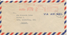 Netherlands Air Mail Cover With Meter Cancel Rotterdam 3-9-1968 Sent To Denmark - Frankeermachines (EMA)