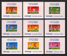 86223 Mi N°420/428 Football Soccer Munich Wold Cup 1974 Deluxe Miniature Sheets ** MNH Khmère Cambodia Cambodge - 1974 – West-Duitsland