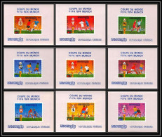 86223 Mi N°420/428 Football Soccer Munich Wold Cup 1974 Deluxe Miniature Sheets ** MNH Khmère Cambodia Cambodge - 1974 – Westdeutschland