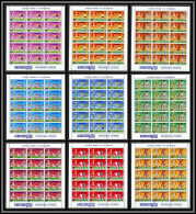 86225z Mi N°420/428 Football Soccer Munich Wold Cup 1974 ** MNH Khmère Cambodia Cambodge Feuille Complete Sheets Sheet - 1974 – West-Duitsland