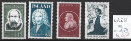 ISLANDE 458 à 61 ** Côte 1.50 € - Nuovi