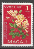 Macao Macau Honeysuckle Indigenous Flowers 1v 1 Avo SG#458 SC#372 Mnh - Ungebraucht